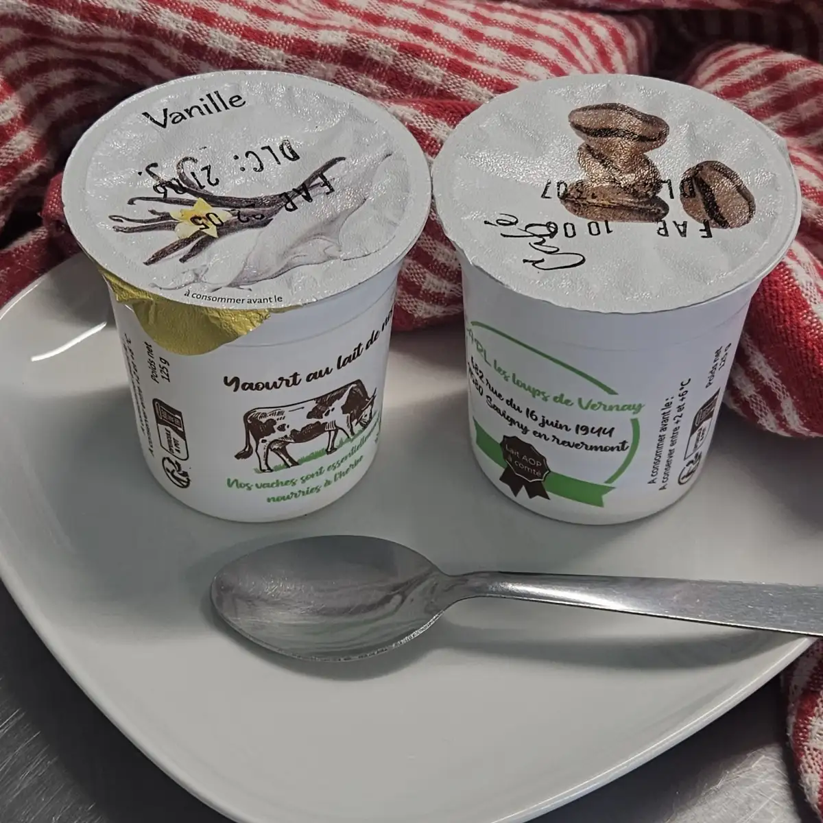 Yaourt Brassé Vanille et café